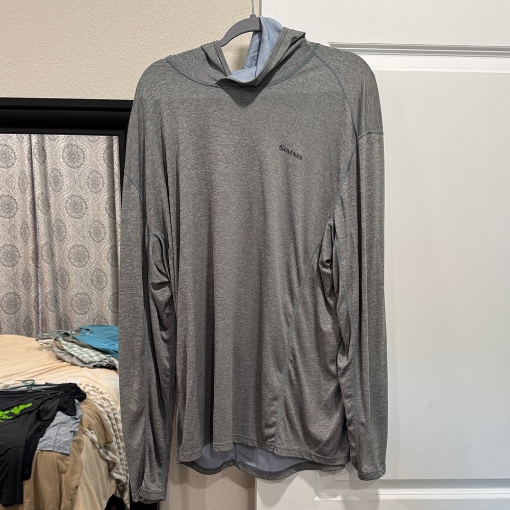 Simms Heather Gray Men's Hoodie